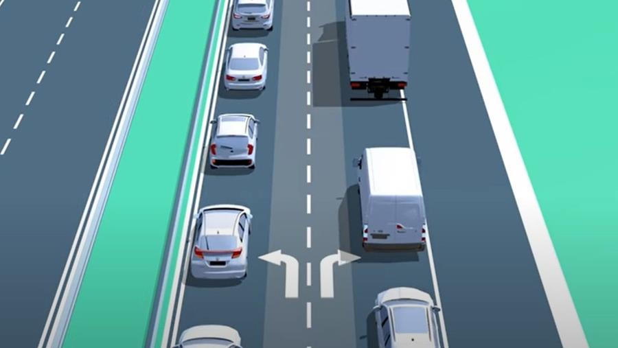 Reddingstrook bij files